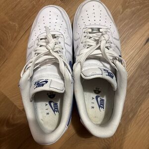 Nike Air White and Blue Sneakers